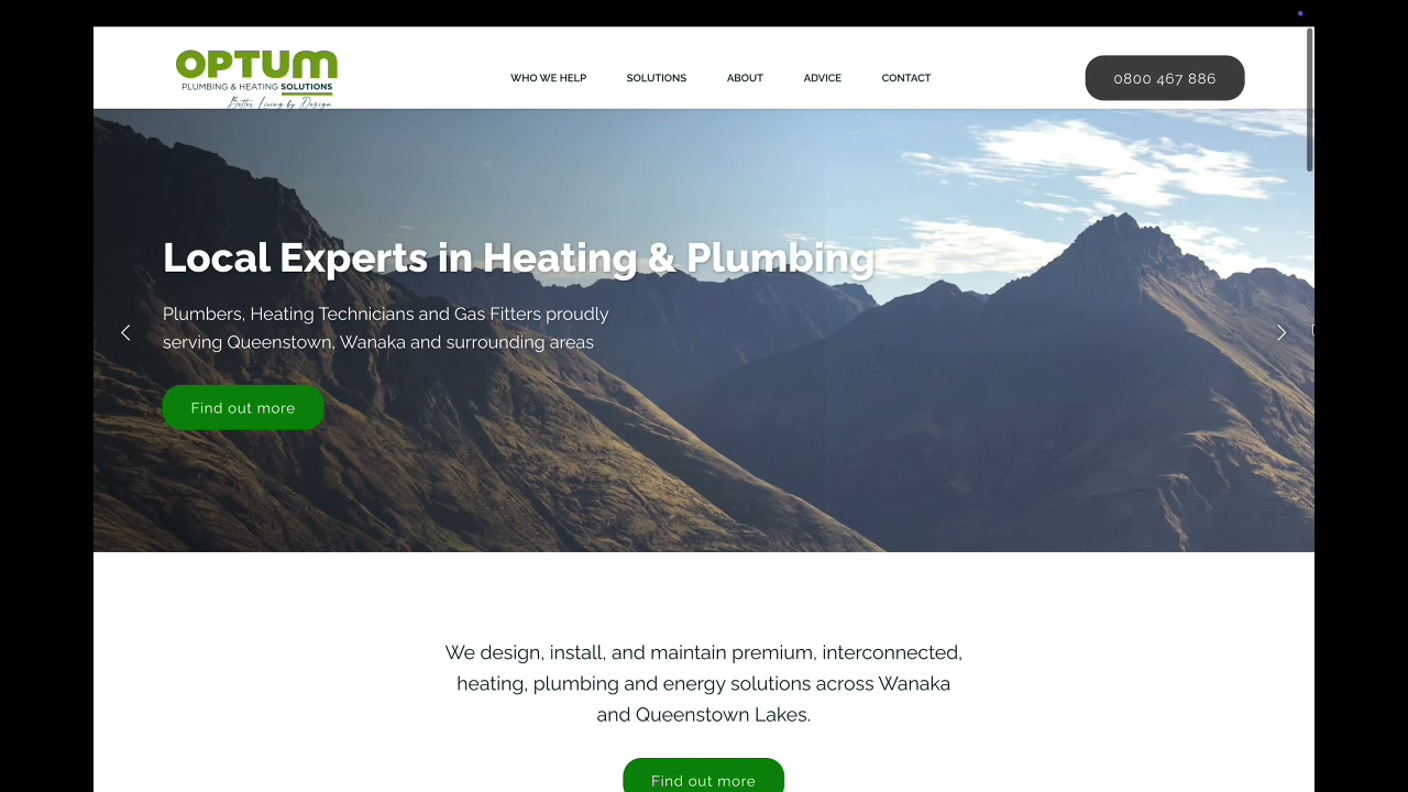 Optum website before the redesign